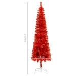 Albero di Natale Sottile Rosso 150 cm