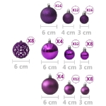 Set Palline di Natale 100 pz Viola