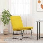 Sedia Lounge Giallo Chiaro 52x75x78 cm in Tessuto