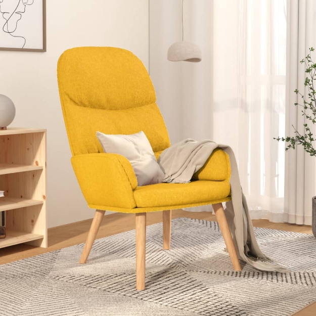 Sedia Relax Giallo Senape in Tessuto