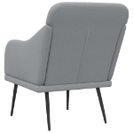 Poltrona Grigio Chiaro 63x76x80 cm in Tessuto