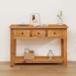 Tavolo Consolle 110x35x75 cm in Legno Massello di Rovere