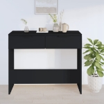 Tavolino Consolle Nero 90x36x75 cm in Legno Multistrato