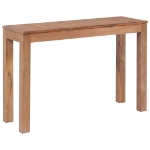 Tavolo Consolle in Legno Massello di Teak Naturale 110x35x76 cm