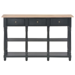 Tavolo Consolle Nero 110x30x76 cm in Legno Multistrato