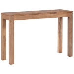 Tavolo Consolle in Legno Massello di Teak Naturale 110x35x76 cm