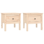 Tavolini 2 pz 50x50x49 cm Legno Massello di Pino