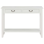 Tavolo Consolle Bianco 110x35x80 cm in Legno