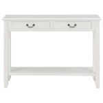 Tavolo Consolle Bianco 110x35x80 cm in Legno