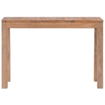 Tavolo Consolle in Legno Massello di Teak Naturale 110x35x76 cm