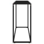 Tavolo Consolle Nero 100x35x75 cm in Vetro Temperato