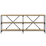 Tavolo Consolle Rovere Sonoma 180x30x75 cm Multistrato e Ferro