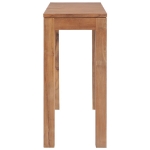 Tavolo Consolle in Legno Massello di Teak Naturale 110x35x76 cm