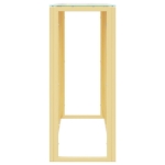 Tavolino Consolle 110x30x70 cm in Acciaio Inox e Vetro