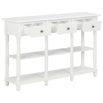 Tavolo Consolle Bianco 110x30x76 cm in Legno Multistrato