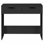 Tavolino Consolle Nero 90x36x75 cm in Legno Multistrato