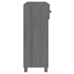 Consolle HAMAR Grigio Scuro 90x35x90 cm Legno Massello di Pino