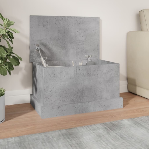 Contenitore Grigio Cemento 50x30x28 cm in Legno Multistrato