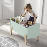 Vipack Cesta Portagiochi per Bambini Kiddy in Legno Verde