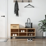 Scarpiera Rovere Sonoma 102x36x60 cm in Legno Multistrato
