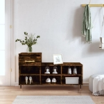Scarpiera Rovere Fumo 102x36x60 cm in Legno Multistrato