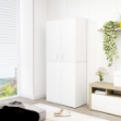 Scarpiera Bianca 80x39x178 cm in Legno Multistrato