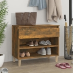 Scarpiera Rovere Fumo 70x36x60 cm in Legno Multistrato