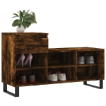 Scarpiera Rovere Fumo 102x36x60 cm in Legno Multistrato