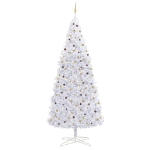 Albero di Natale Preilluminato con Palline e LED Bianco 400 cm