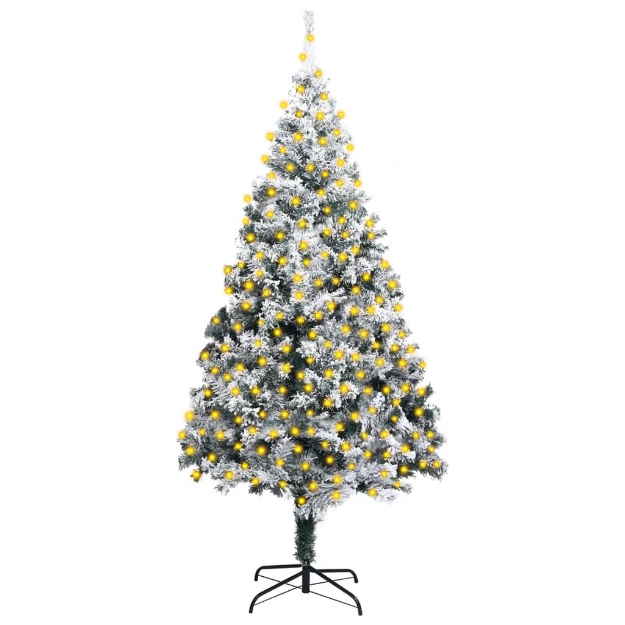 Albero di Natale Artificiale con Neve Fioccata Verde 300 cm PVC