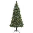 Albero di Natale Preilluminato con Supporto Verde 210 cm in PET