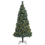 Albero di Natale Preilluminato con Suporto Verde 150 cm PET