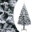 Albero di Natale Artificiale con Neve Fioccata Verde 210 cm PVC