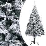 Albero di Natale Artificiale con Neve Fioccata Verde 210 cm PVC