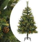 Albero di Natale Artificiale Incernierato con Pigne 150 cm