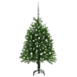 Albero di Natale Preilluminato con Palline Verde 120 cm