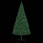 Albero di Natale Preilluminato con Palline e LED Verde 400 cm