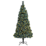 Albero di Natale Preilluminato con Supporto Verde 120 cm in PET