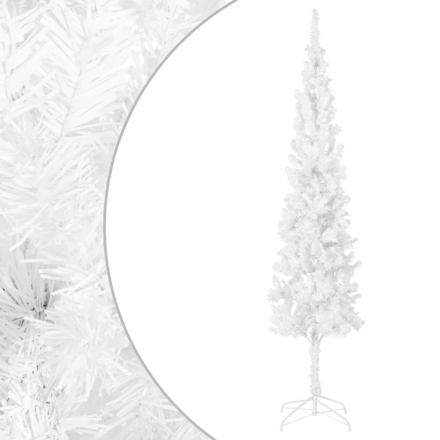 Albero di Natale Sottile Bianco 210 cm
