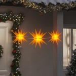 Luci di Natale con LED 3 pz Pieghevoli Gialle