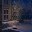 Albero di Natale 1200 LED Bianco Caldo Ciliegio in Fiore 400 cm