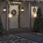 Luce di Natale con Picco Terra e LED Pieghevole Bianca 57 cm
