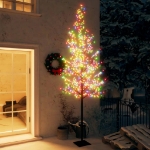 Albero di Natale 600 LED Luci Colorate Ciliegio in Fiore 300 cm