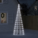 Luce Albero di Natale su Pennone 550LED Bianco Freddo 300cm