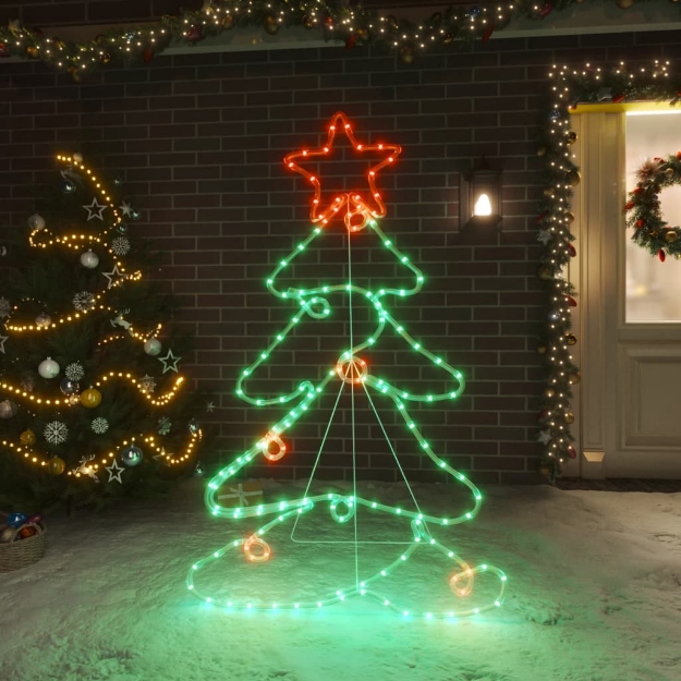 Figura Albero di Natale con 144 LED 88x56 cm