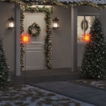 Luce di Natale con Picco Terra e LED Pieghevole Rossa 57 cm