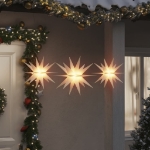 Luci di Natale con LED 3 pz Pieghevoli Bianche