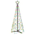 Albero di Natale a Cono Colorato 200 LED 70x180 cm