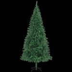 Albero di Natale Preilluminato con Palline e LED Verde 300 cm