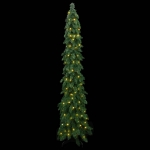 Albero di Natale Artificiale Preilluminato con 130 LED 210 cm